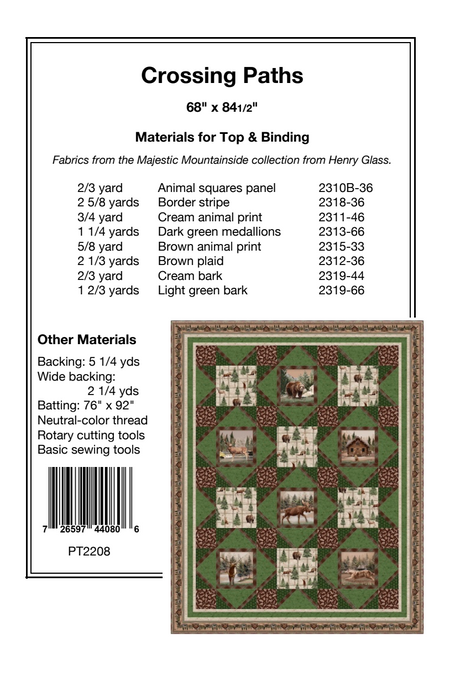Back of the Crossing Paths Downloadable Pattern by Pine Tree Country Quilts