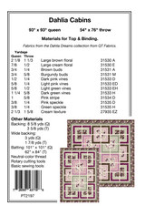Back of the Dahlia Cabins Downloadable Pattern by Pine Tree Country Quilts