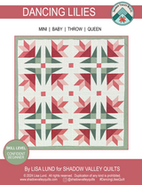 Back of the Dancing Lilies Downloadable Pattern by Shadow Valley Quilts 