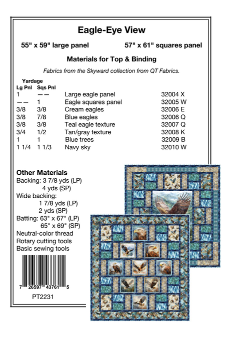 Back of the Eagle-Eye View Downloadable Pattern by Pine Tree Country Quilts