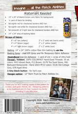 Back of the Farm Fresh Eggs Downloadable Pattern by Patch Abilities - Patterns