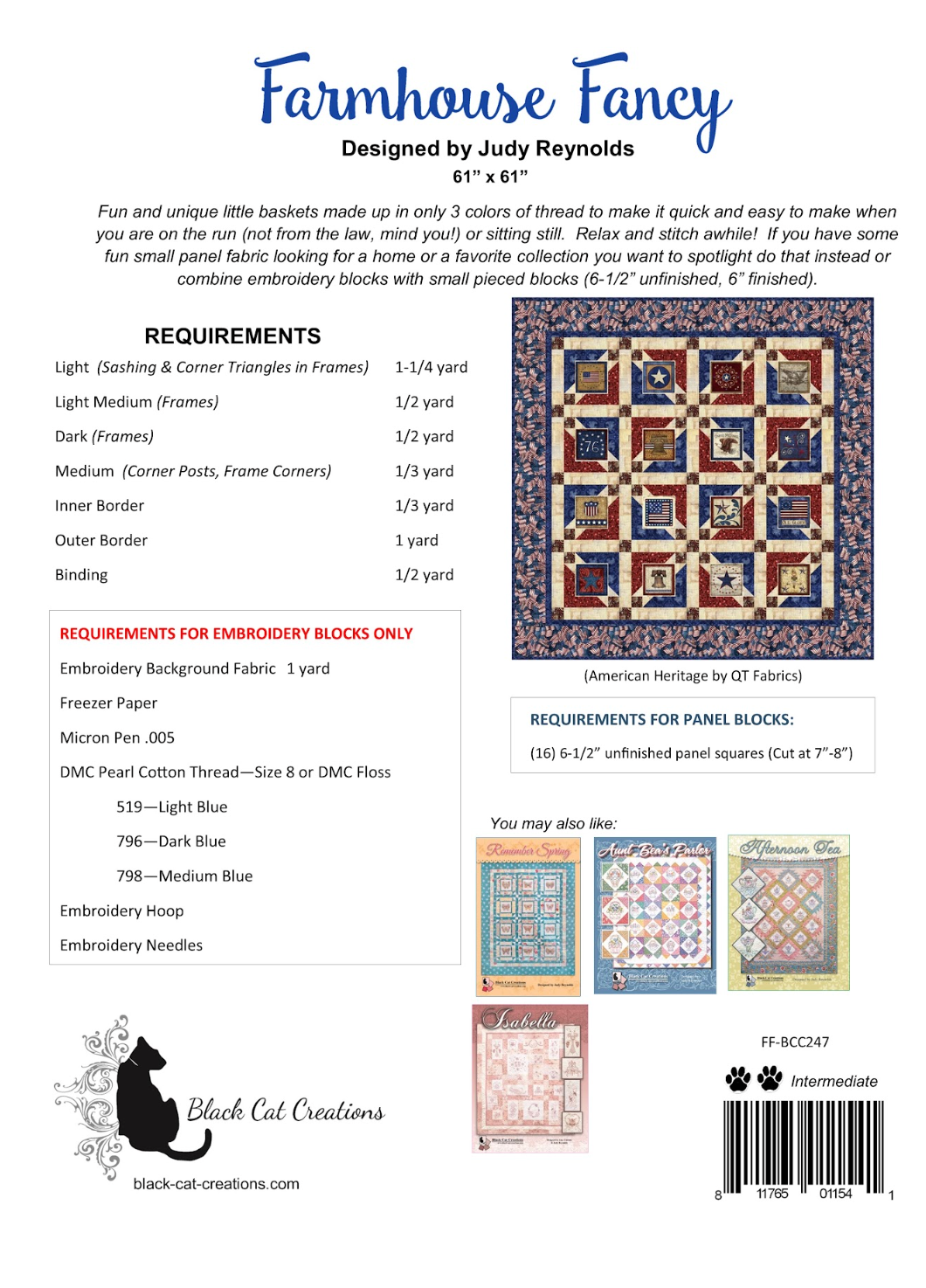 Back of the Farmhouse Fancy Downloadable Pattern by Black Cat Creation ....