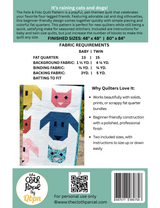 Back of the Felix & Fido Quilt Pattern by Cloth Parcel