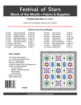 Back of the Festival of Stars Block of the Month Downloadable Pattern by Pine Tree Country Quilts