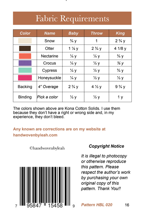 Back of the Going Up Pattern by Handwoven By Leah.