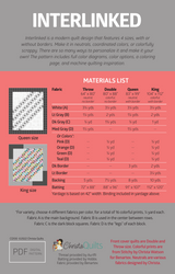 Back of the Interlinked Downloadable Pattern by Christa Quilts