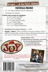 Back of the Joy of Santa 'lil Woolie Runner Downloadable Pattern by Patch Abilities - Patterns