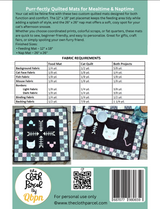 Back of the Kitty Cat Pet Mats Pattern by Cloth Parcel