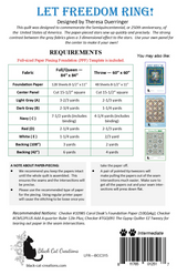 Back of the Let Freedom Ring Downloadable Pattern by Black Cat Creations