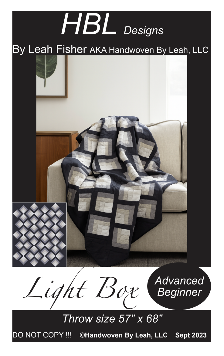 Back of the Light Box Quilt Pattern by Handwoven By Leah
