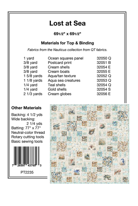Back of the Lost at Sea Downloadable Pattern by Pine Tree Country Quilts