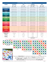 Back of the Luminova Downloadable Pattern by Crafty Moose Quilts