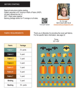 Back of the Moonlight Fright Downloadable Pattern by Shadow Valley Quilts