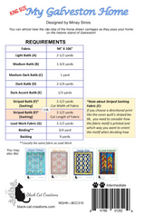 Back of the My Galveston Home Downloadable Pattern by Black Cat Creations