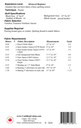 Back of the Northern Lights Downloadable Pattern by Castilleja Cotton