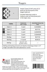 Back of the Nuggets Downloadable Pattern by Canuck Quilter Designs