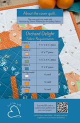 Back of the Orchrad Delight Downloadable Pattern by Heart Lake Quilts .. 