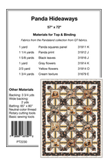 Back of the Panda Hideaways Downloadable Pattern by Pine Tree Country Quilts