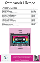Back of the Patchwork Mixtape Downloadable Pattern By Brooke's Bitchin' Stitches