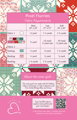 Back of the Pixel Flurries Downloadable Pattern by Heart Lake Quilts