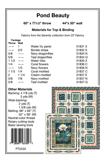 Back of the Pond Beauty Downloadable Pattern by Pine Tree Country Quilts