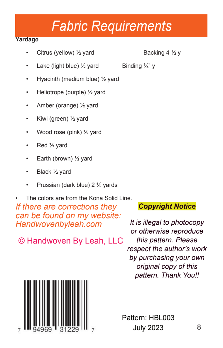 Back of the Pride Pattern by Handwoven By Leah