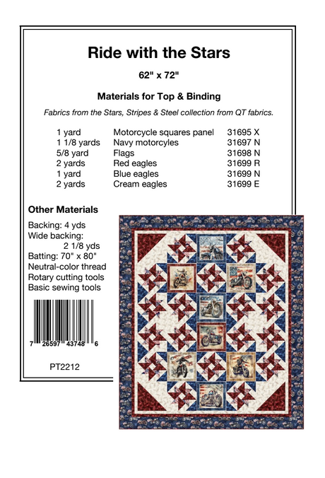 Back of the Ride with the Stars Downloadable Pattern by Pine Tree Country Quilts
