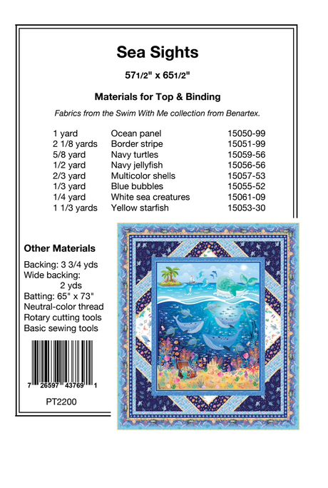 Back of the Sea Sights Downloadable Pattern by Pine Tree Country Quilts