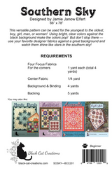Back of the Southern Sky Downloadable Pattern by Black Cat Creations