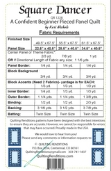 Back of the Square Dancer Downloadable Pattern by Quilting Renditions
