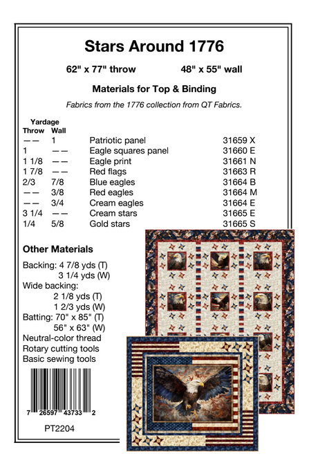 Back of the Stars Around 1776 Downloadable Pattern by Pine Tree Country Quilts
