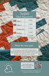 Back of the Sunfield Downloadable Pattern by Heart Lake Quilts