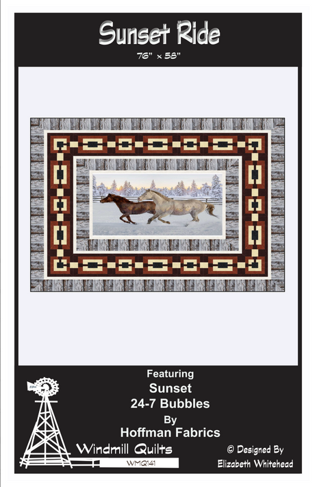 Back of the Sunset Ride Downloadable Pattern by Windmill Quilts