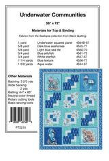 Back of the Underwater Communities Downloadable Pattern by Pine Tree Country Quilts..