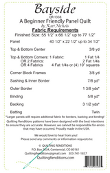Back of the View Finder Table Runner Downloadable Pattern by Quilting Renditions