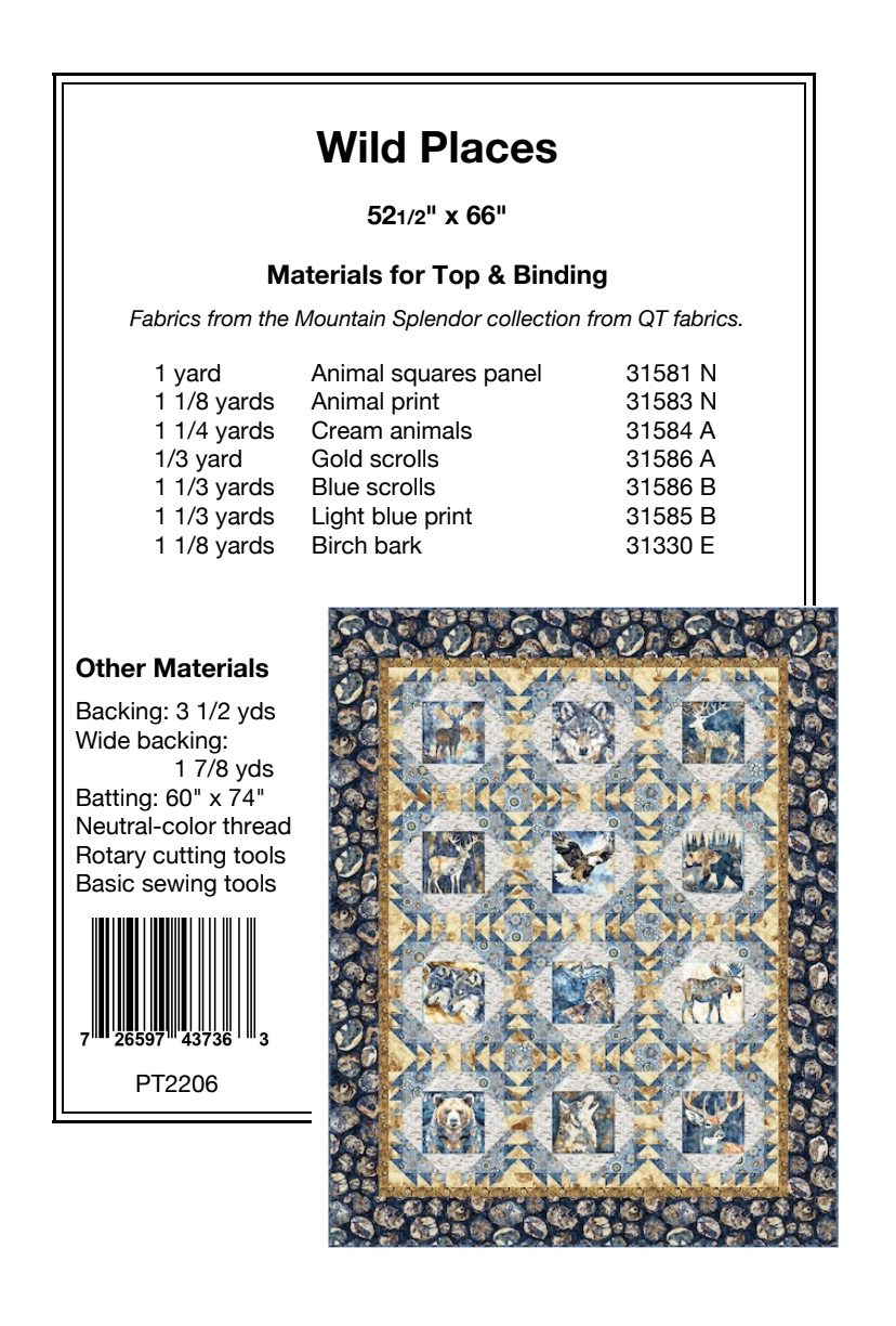 Back of the Wild Places Downloadable Pattern by Pine Tree Country Quilts
