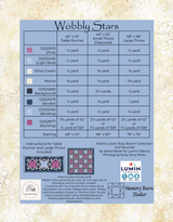 Back of the Wobbly Stars Downloadable Pattern by Memory Bard Studio