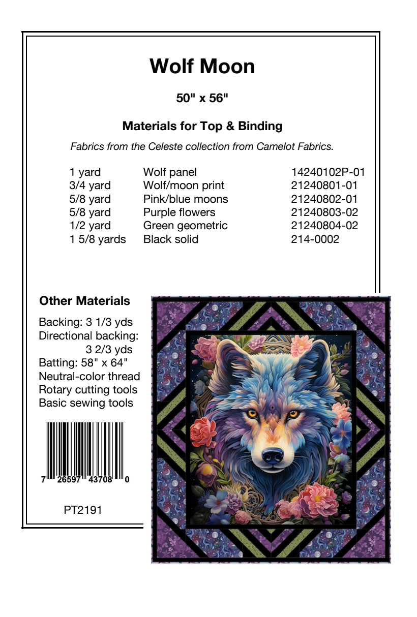 Back of the Wolf Moon Downloadable Pattern by Pine Tree Country Quilts