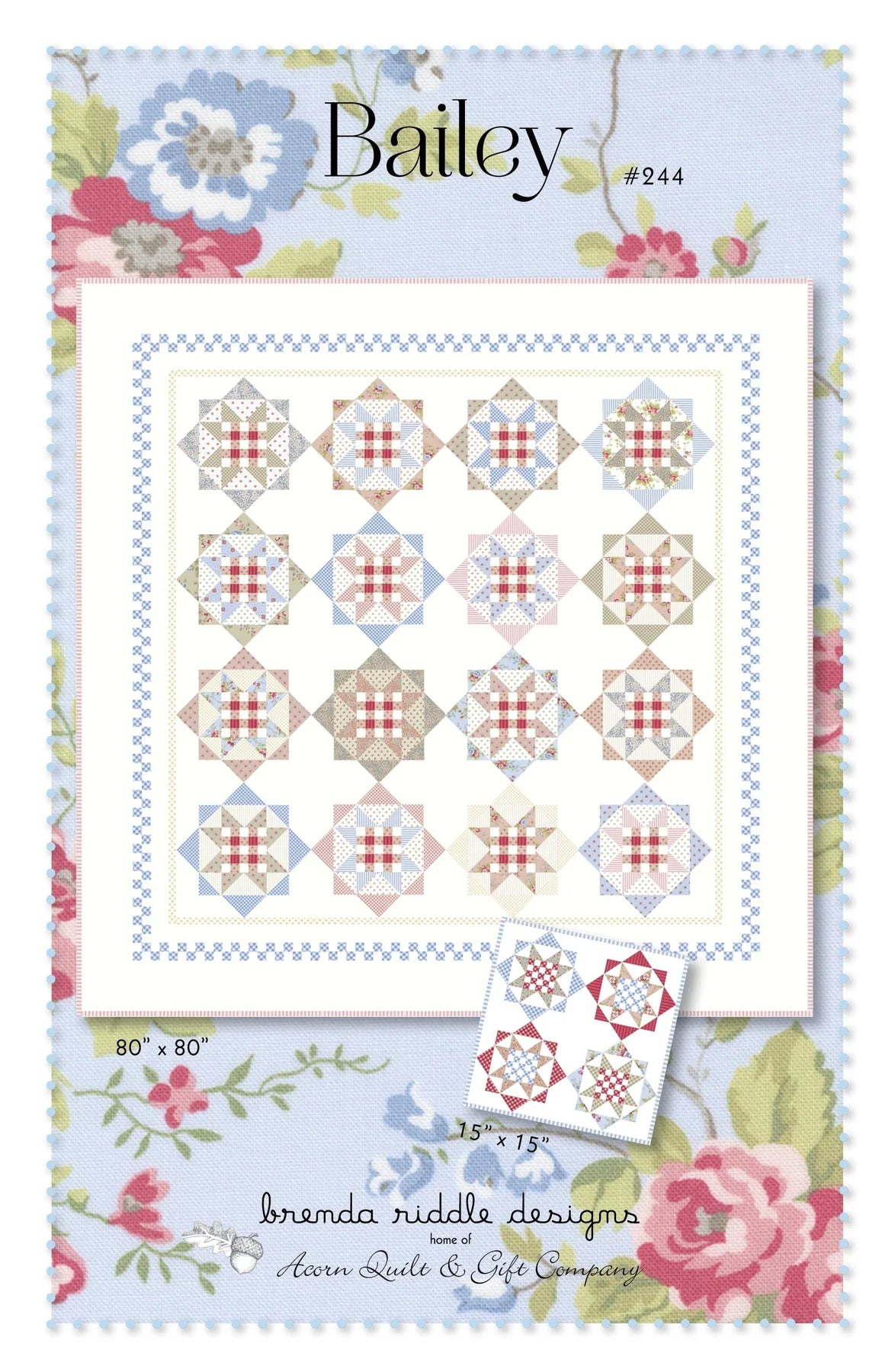 Bailey Quilt Pattern by Brenda Riddle Designs