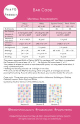 Back of the Bar Code Downloadable Pattern by Penny Spool Quilts Pattern