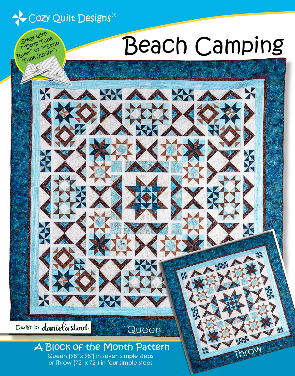 Beach Camping Downloadable Pattern by Cozy Quilt Designs