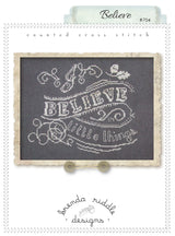 Believe Cross Stitch Pattern by Brenda Riddle Designs