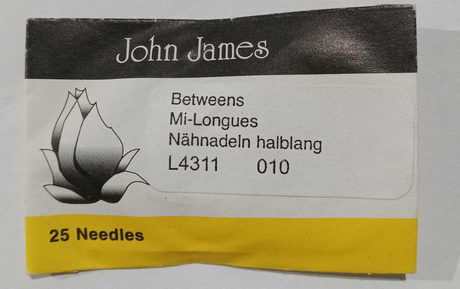 Between Needles Size 10
