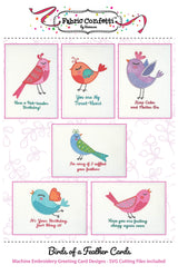 Birds of a Feather Greeting Cards Downloadable Pattern by Fabric Confetti