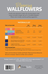 Back of the Blooming Wallflowers Downloadable Pattern by Christa Quilts