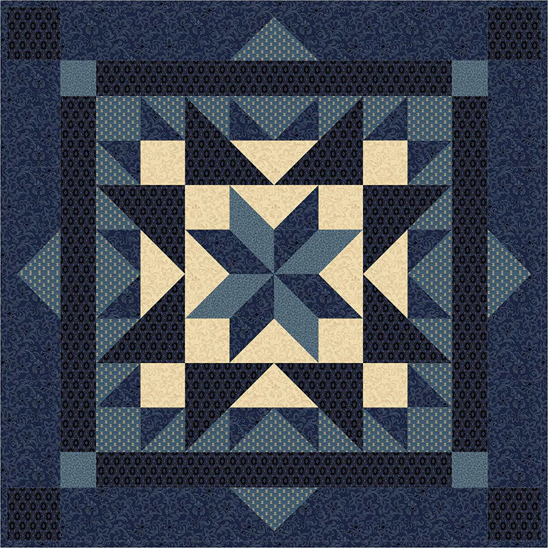 Blue Medallion BOM Quilt Pattern by Perkins Dry Goods