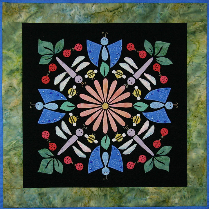 Circle of Friends Patterns - Blue Butterflies by Quilted Lizard