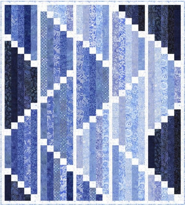 Bluebell Strip Ripple Downloadable Pattern by Pine Tree Country Quilts