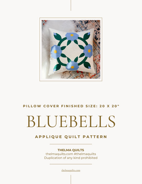 Bluebells Downloadable Pattern by Thelma Quilts