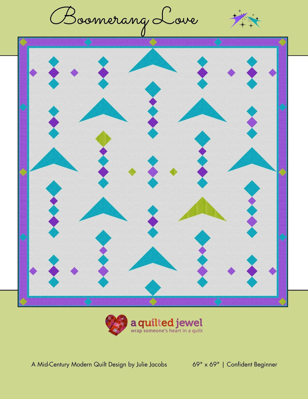 Boomerang Love Downloadable Pattern by A Quilted Jewel